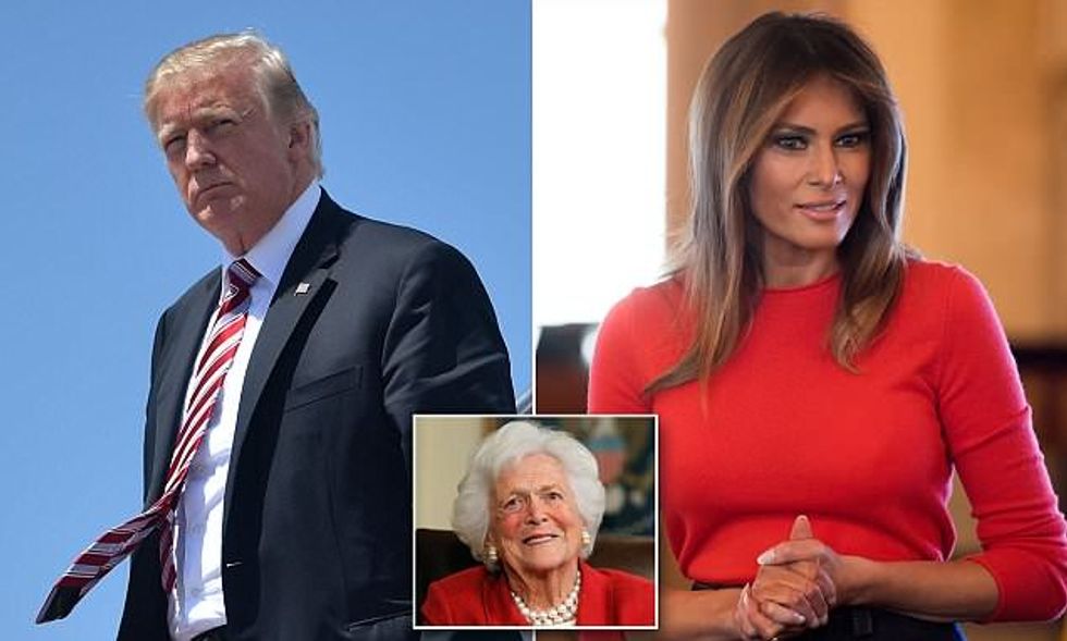 #BREAKING:Sitting Republican President WILL SKIP THE FUNERAL of Republican MATRIARCH #BarbaraBush. Think about that folks--something is REALLY SICK with #Trump's.@GOP--REALLY SICK!!
#TheResistance #CNN #MSNBC #FoxNews #bbcnews
https://t.co/e4V3PuUjoq