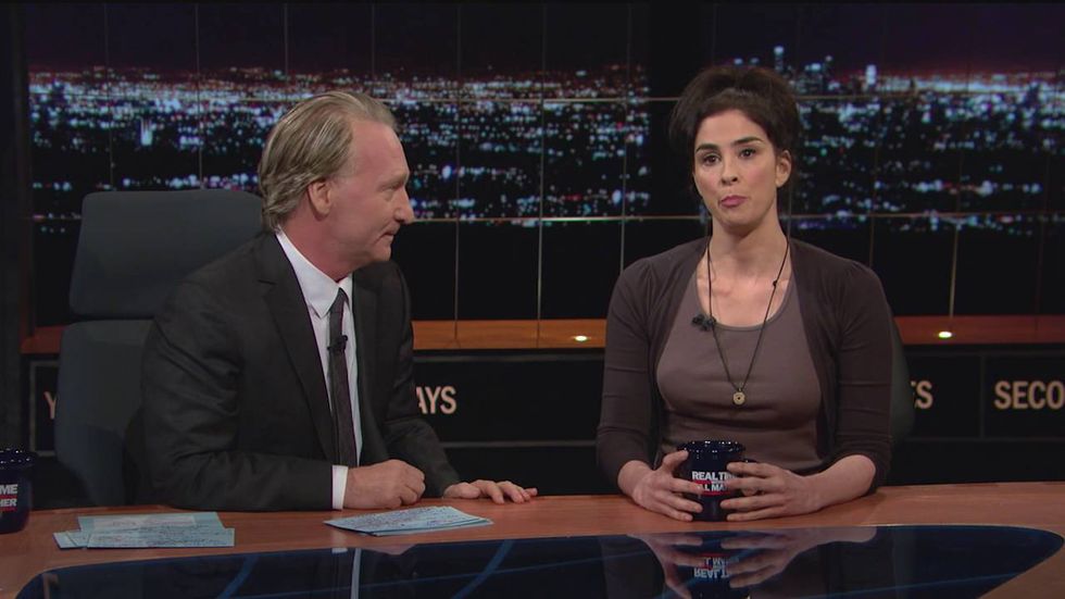 Bill Maher and Sarah Silverman detest Donald Trump, but they consider third-party candidate Gary Johnson "a f—ing idiot." "I like him, he's a nice guy, but he's another in my basket of f—ing idiots," Maher said on Real Time. Silverman, who guested on Friday's episode, echoed that statement before la...