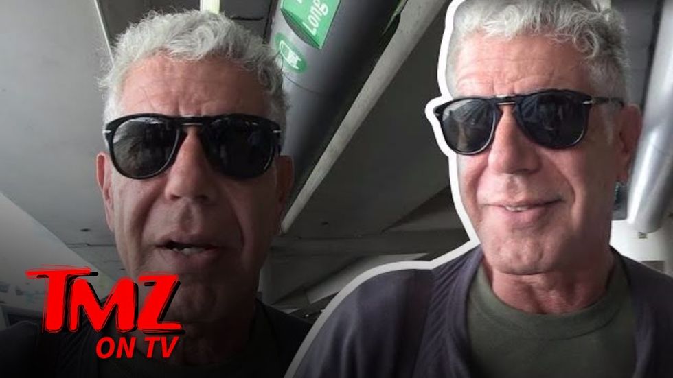 The “Parts Unknown” host had strong words when asked about the president.