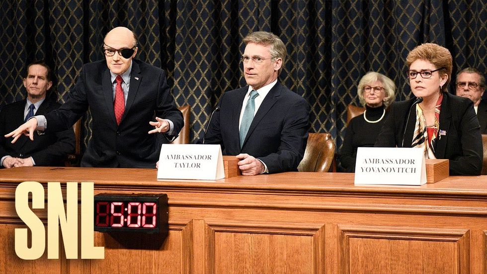 If you haven’t see SNL on the #ImpeachmentHearings, here is your chance.  Then tomorrow, the real thing! Did you watch last week? 68% of Americans did. #WatchImpeachmentHearings #ImpeachRemove​ https://t.co/AYH4pJiWkQ
