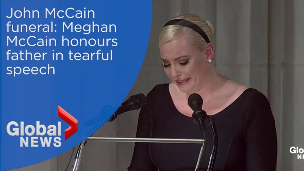 A nation mourns. A daughter mourns. Watch her eulogize him and attack Trump here. @SenMcCain @MeghanMcCain  https://t.co/y4197PvXeE