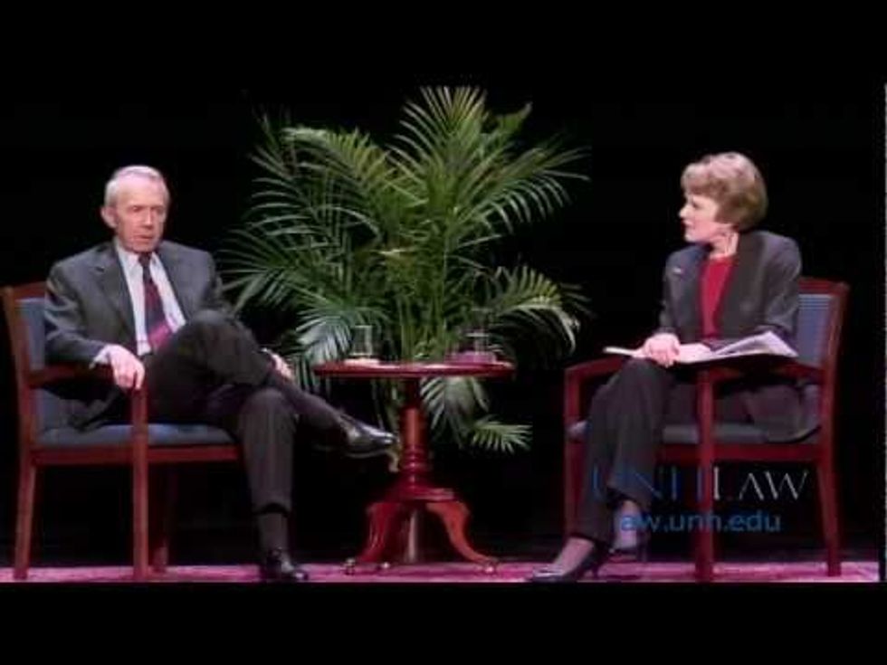 On September 17,  2012, the often silent retired Justice David broke his silence to talk with PBS.  