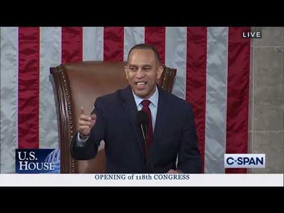 Watch the new leader of the Democratic caucus. His speech tells us who we have been and who we are. @RepJeffries 

https://t.co/9RzTPrbfM7